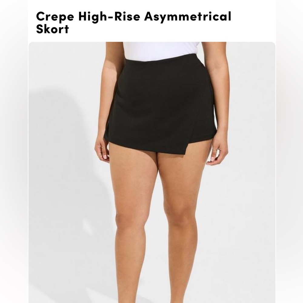Torrid Refined Crepe Asymmetrical Wrap Skort
